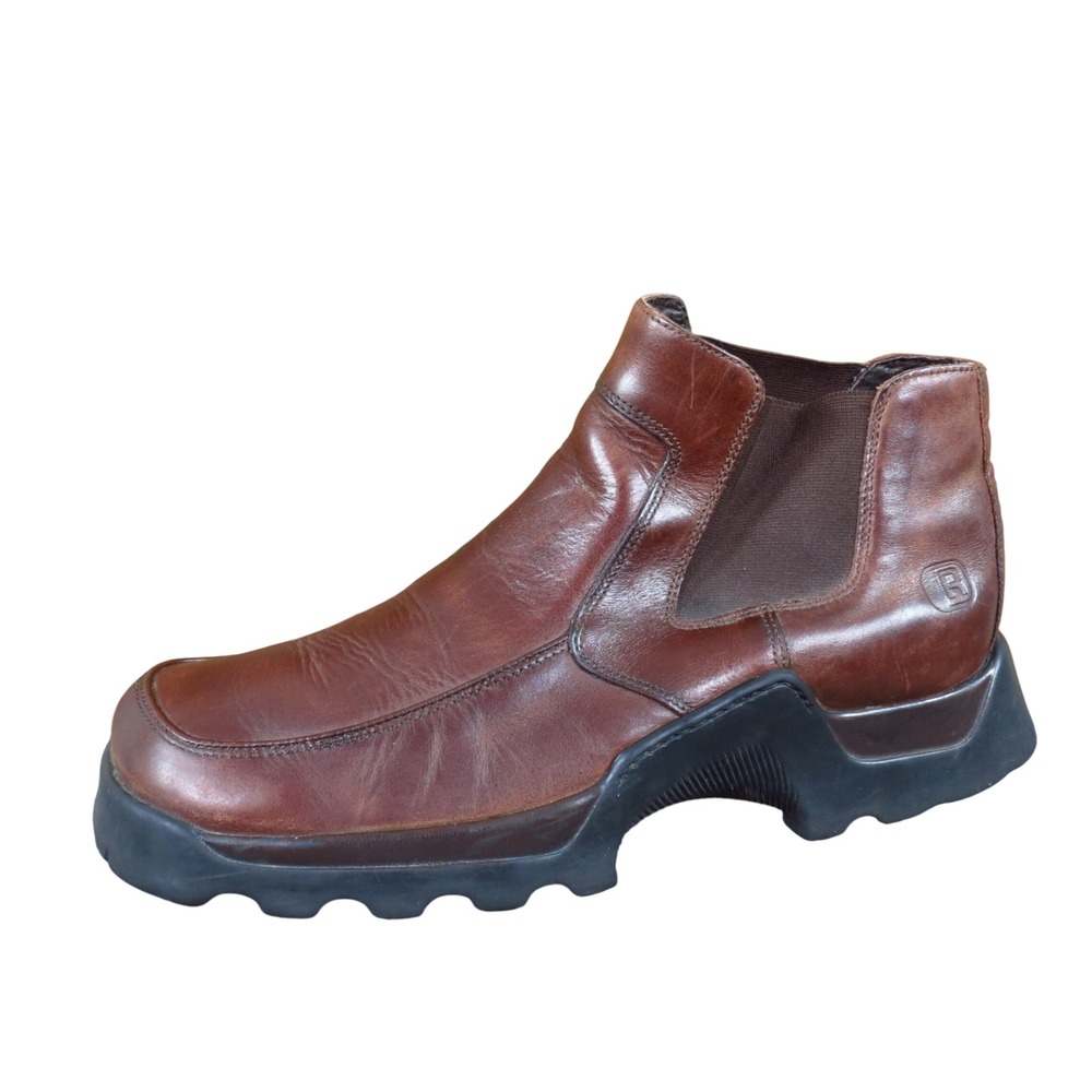 Kenneth Cole Reaction 11053 Mens Chelsea Boots Size 11.5 Work Brown Leather